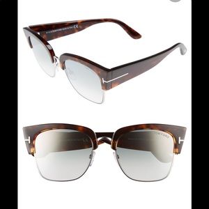 Tom Ford Dakota Aviator/cateye Sunglass…